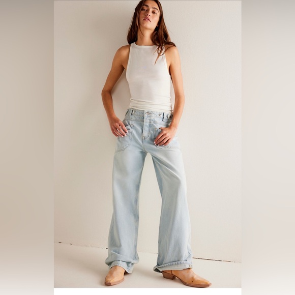 Free People
We The Free Palmer Cuffed Jeans in In The Shadows rare grey color - Picture 2 of 5